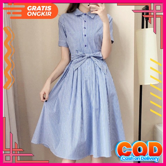 Bisa Cod Dress Manuela  Dress  Warna Putih Hitam Maron Navy/Dress Natal Gereja /Dressdress Wanita Ke