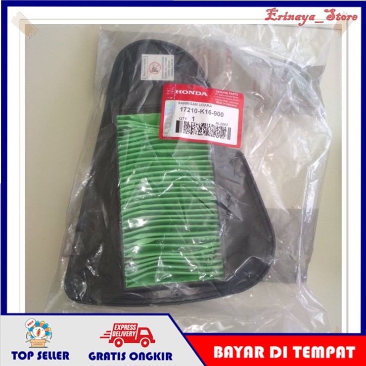 ORIGINAL AHM Saringan Udara Filter Hawa Honda Beat FI Esp Vario 110 F1 Scoopy F1 K16 ORI Karbu Old L