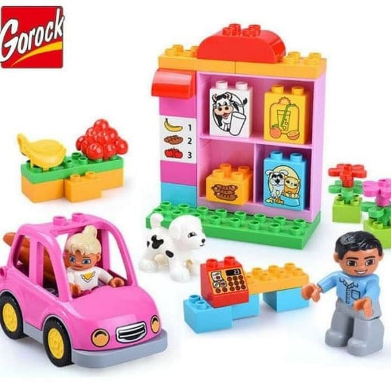 LEGO DUPLO COMPATIBLE BLOCK GOROCK 1040 THE SUPERMARKET 41PCS