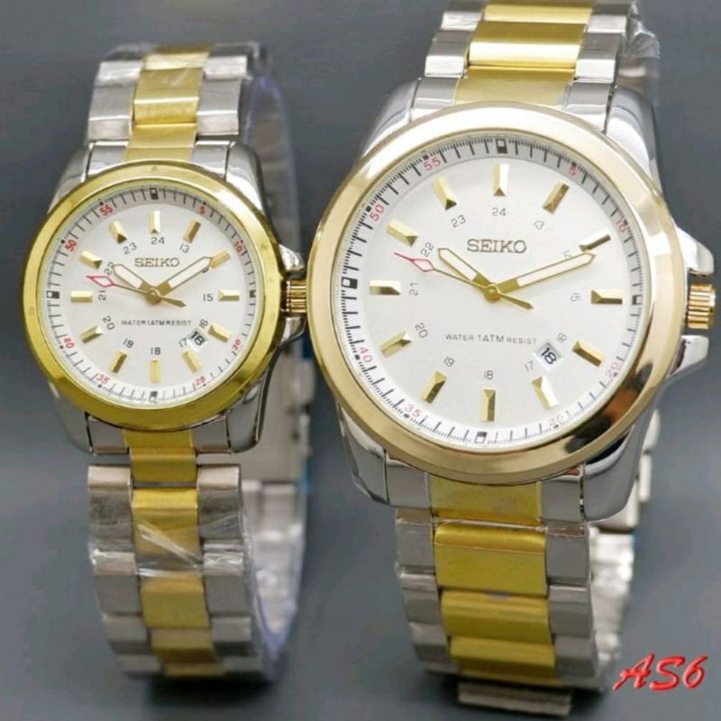 JAM TANGAN COUPLE SEIKO 5 PASANGAN JAM TANGAN STAINLESS BISA COD COUPLE SET