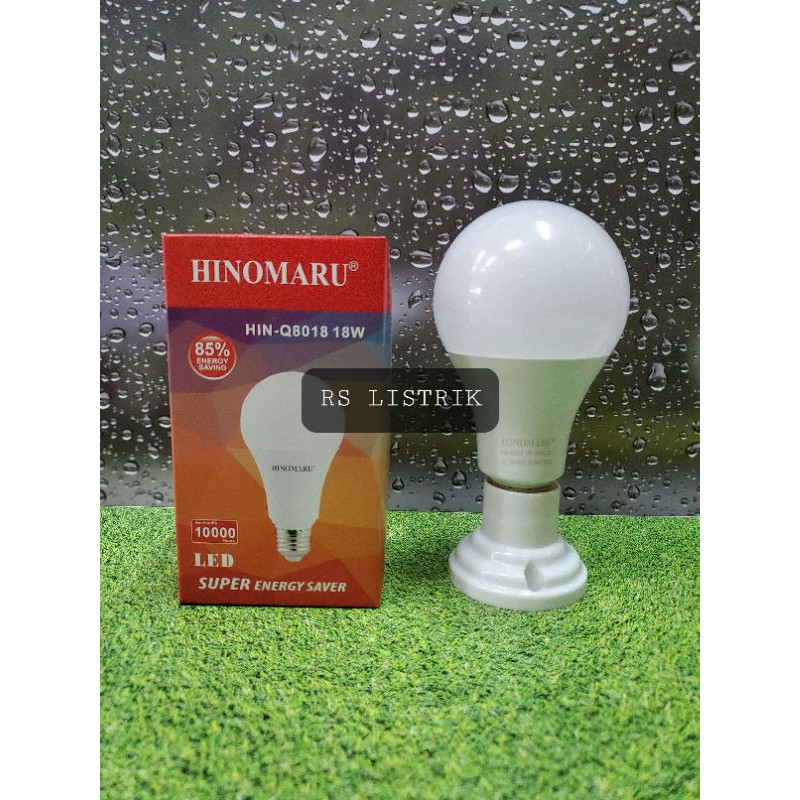 Hinomaru lampu led bulb 18 watt HIN-Q8018 18W CAHAYA KUNING 3000K warm white