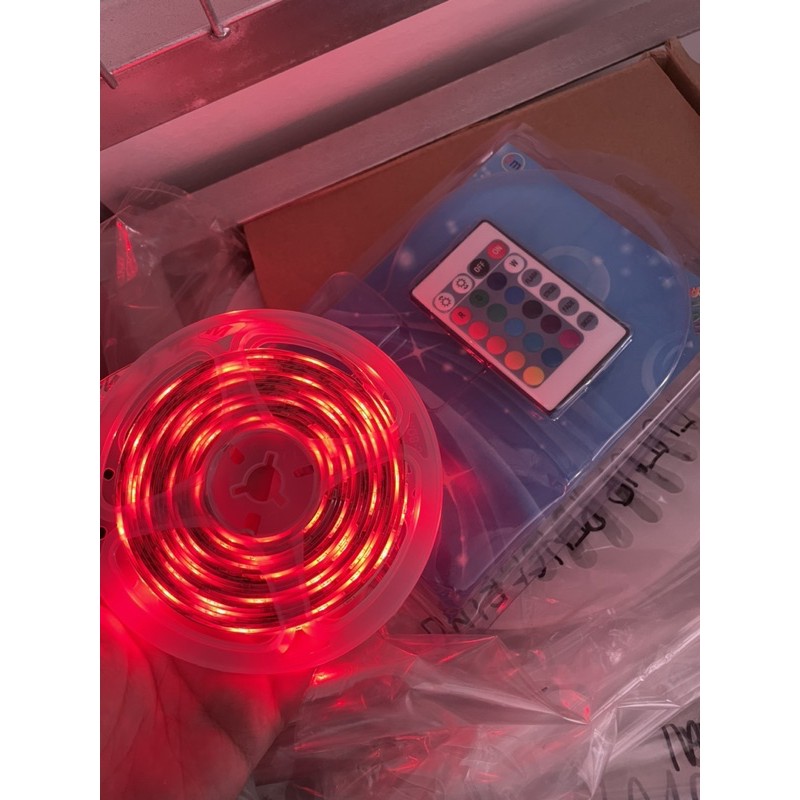 LED STRIP 5Meter PLUS REMOTE RED GREEN BLUE VARIASI