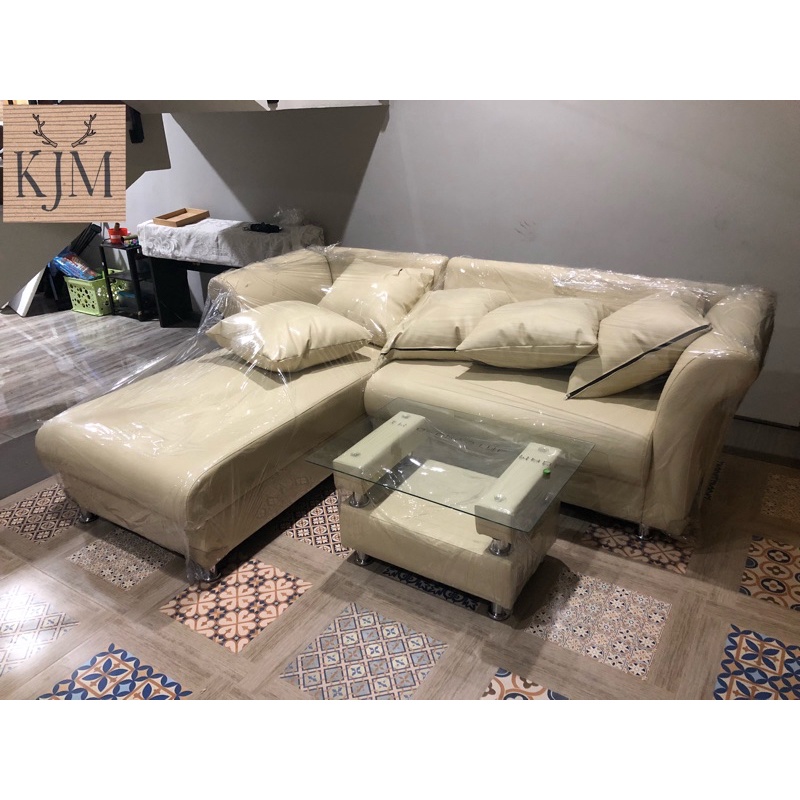 Sofa minimalis KJM Blue Corona / sofa selonjoran / sofa sudut
