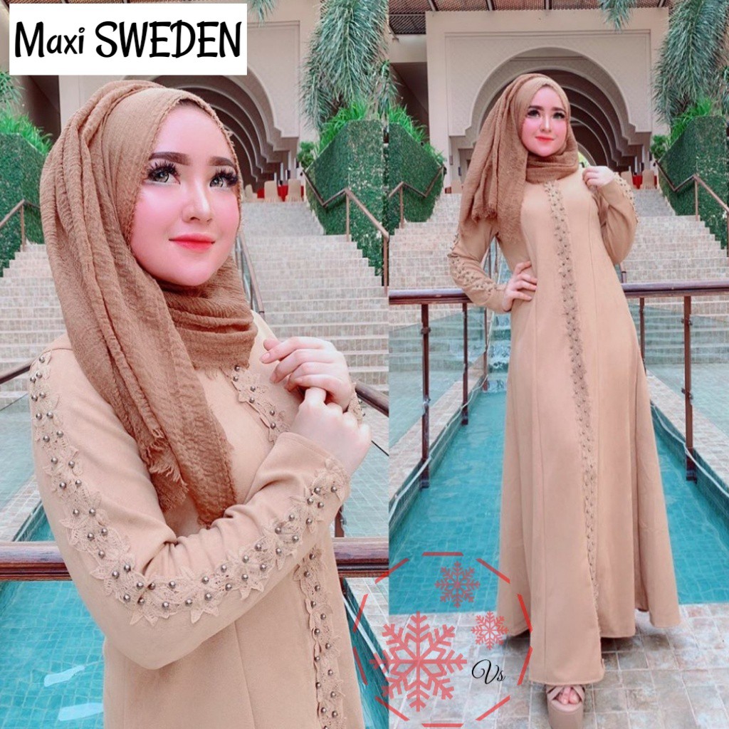 MAXI LUXMOTE / SWEDEN vV / LUXMOTE BUSANA FASHION HIJAB / PAKAIAN WANITA KONDANGAN / BAJU PESTA HIJAB