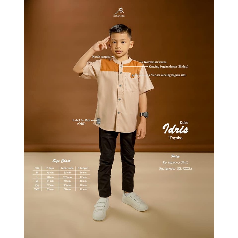 COD Terlaris Terbaru Koko Anak Kemeja Anak Arrafi Koko Idris