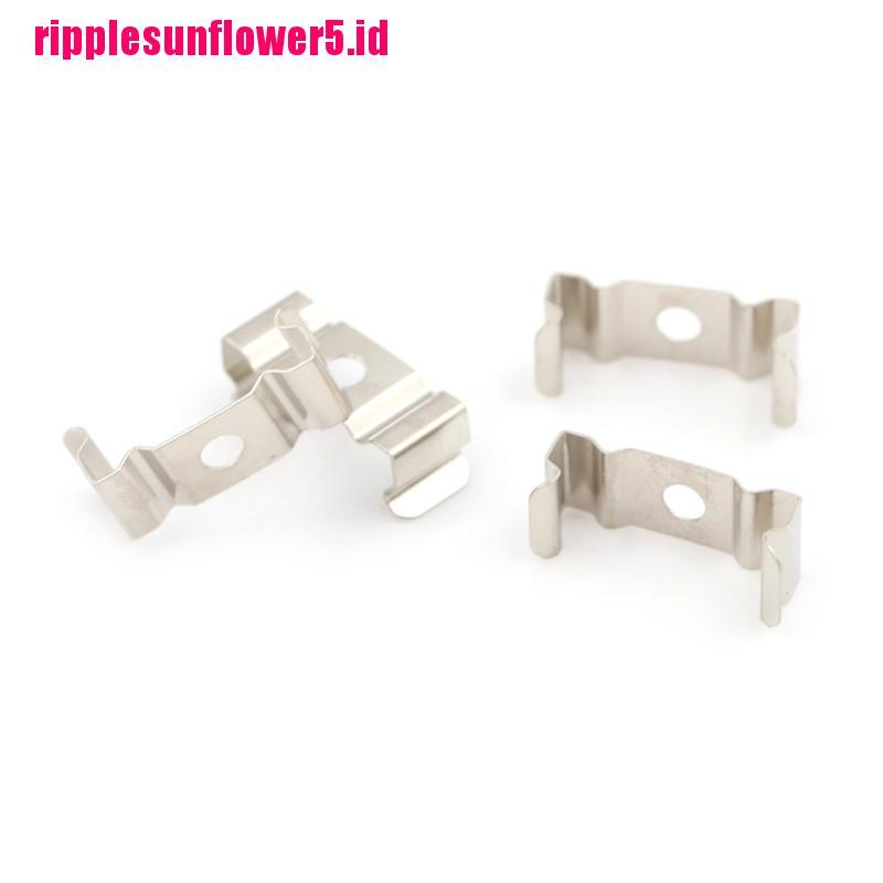 4pcs Klip Holder T5 Warna Silver Fluorescent