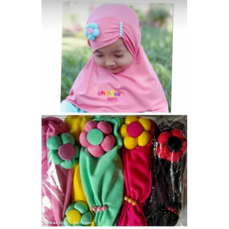 jilbab / anak / bayi / hijab /allsize 0-3 tahun/ BUNGA DANIELA