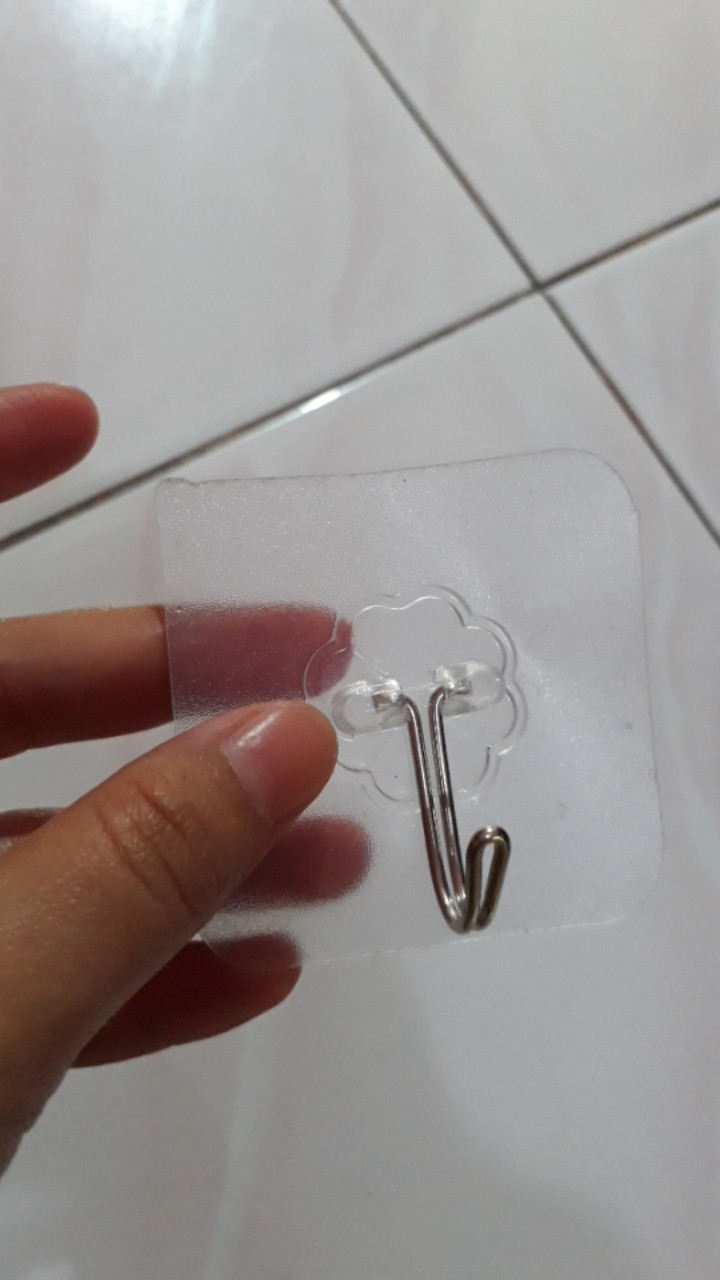 Tempelan Hook Ajaib Transparan/gantungan Tempel Transparan
