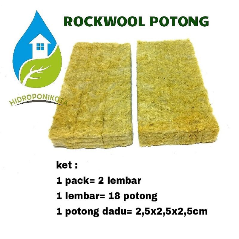 ROCKWOOL POTONG isi 36 biji - rockwool dadu - media semai - rockwool cultilene