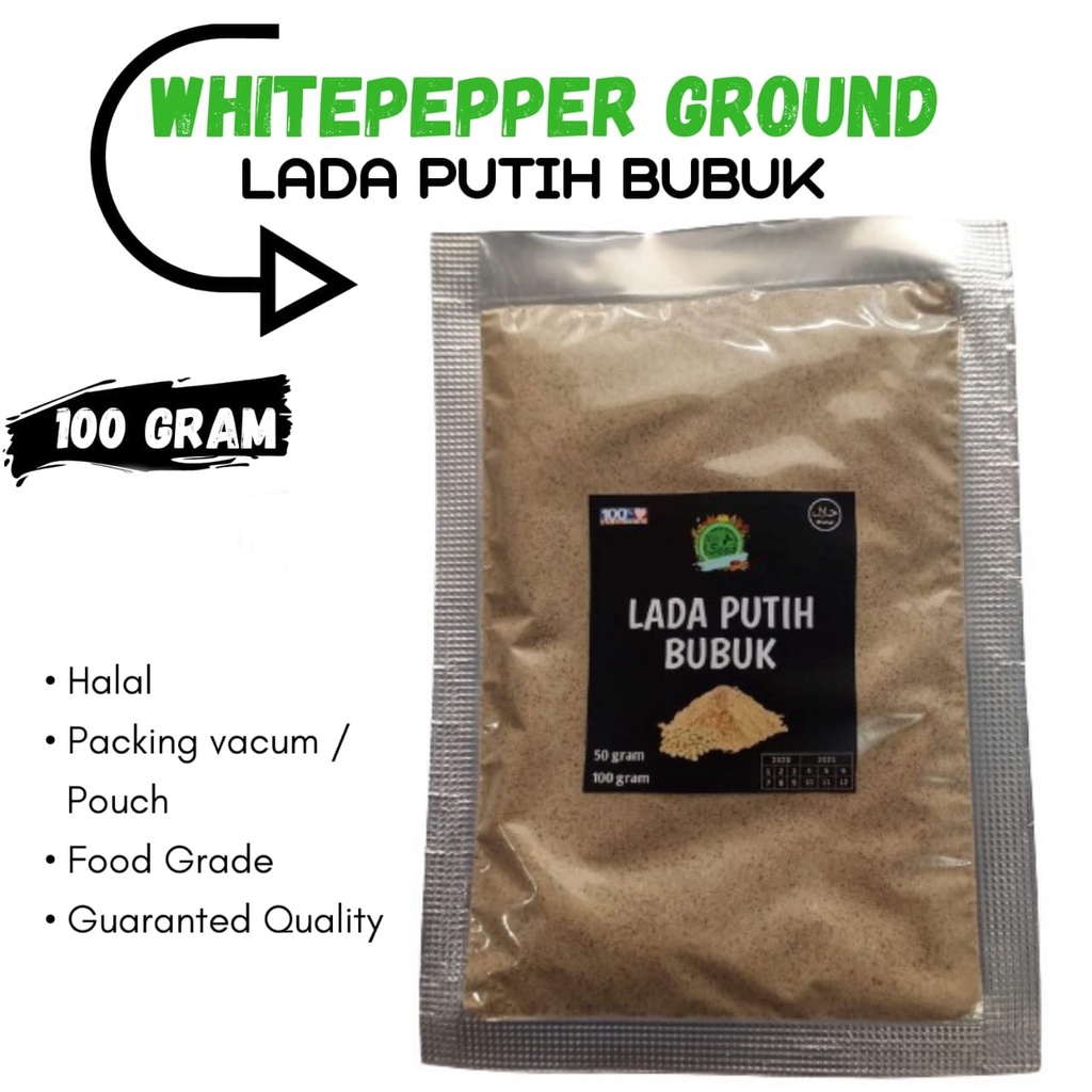 

Lada Putih Bubuk 100 Gram Whitepepper Powder
