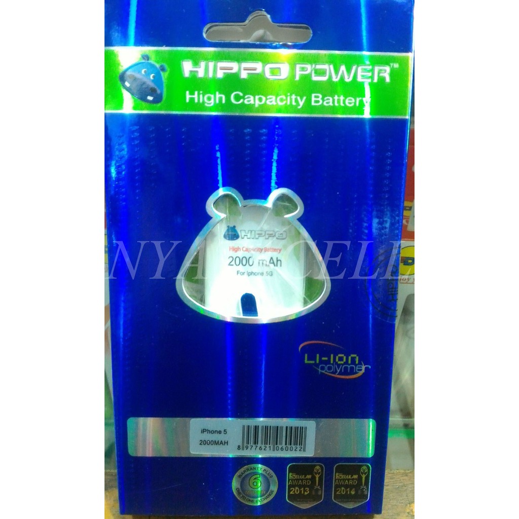 Promo Baterai Hippo iPhone 5S 5C 2000mAh Double Power   Batre
