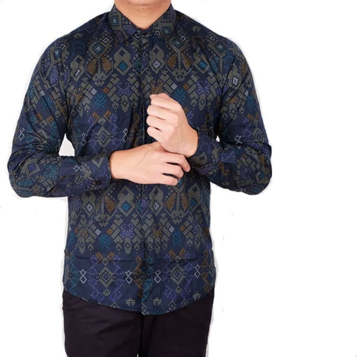 Baju Batik Cowok Gemuk Model Kerah Shanghai Lengan Pendek Nan Ele 6134mj Batik Lengan Panjang Cowo Shopee Indonesia