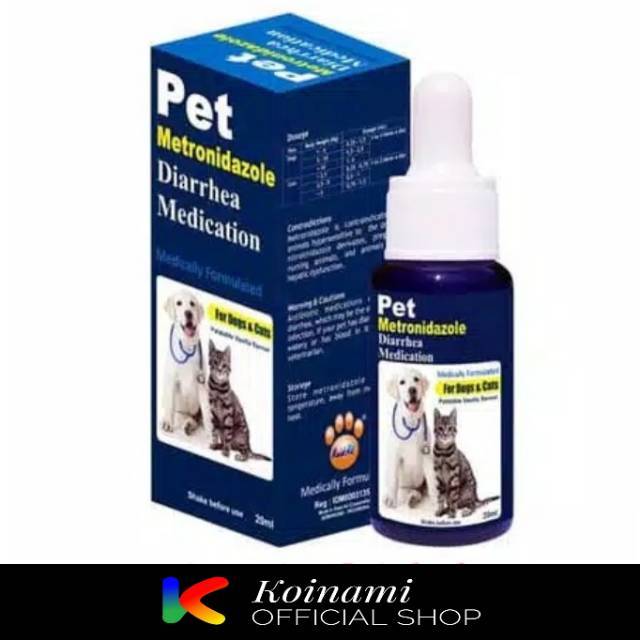 PET METRONIDAZOLE DIARRHEA 20ml / raid all / obat mencret / obat diare kucing anjing  / pet