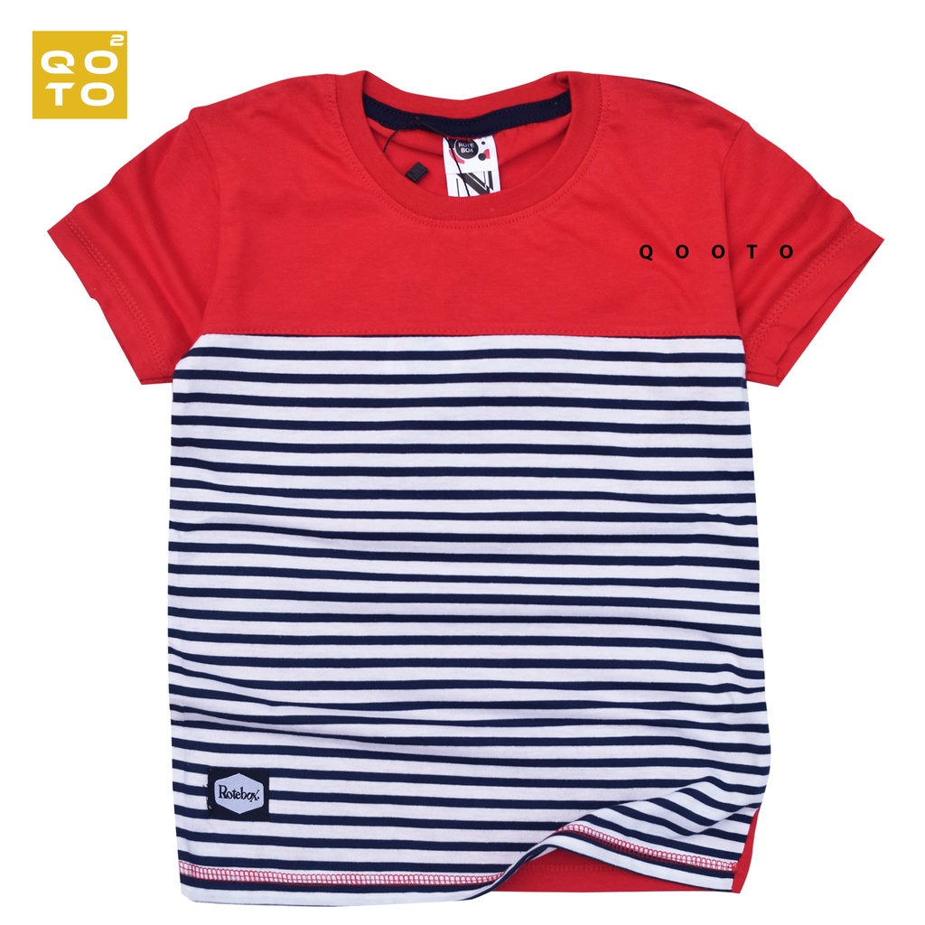 Rotebox Kaos Anak Laki Laki Motif Salur Stripe Umur 1-12 Tahun