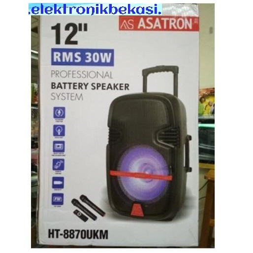 WIRELESS ASATRON 8870 UKM / SPEAKER PORTABLE BLUETOOTH ASATRON 12 INCH 8870 UKM / SPEAKER ASATRON 88