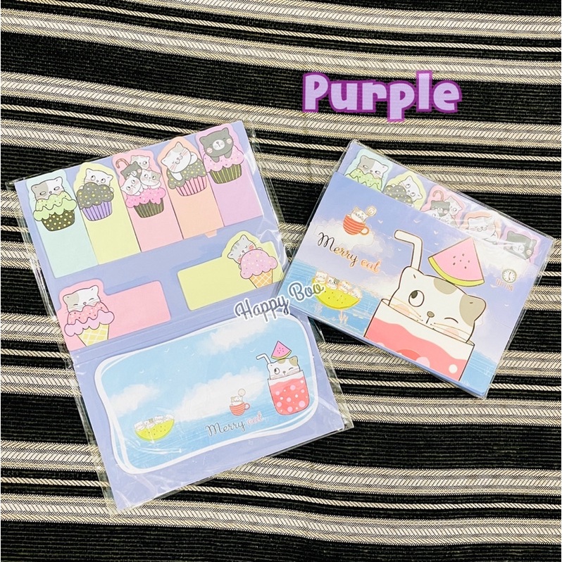 sticky note meow cat sticker notes set kucing meow set besar banyak meow drink memo stick it stiker