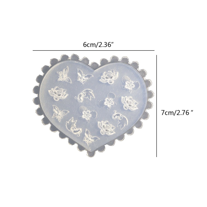 Siy Cetakan Resin Bentuk Bunga 3D Bahan Silikon Untuk Dekorasi Nail Art