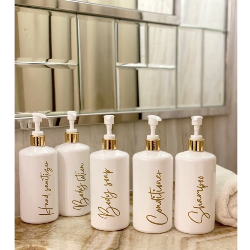 【GOGOMART】Botol Shampoo Sabun Refill / Wadah Isi Ulang Sabun Cair / Botol Pump Glossy - 500ml