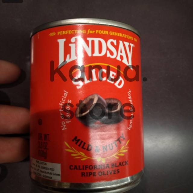 

Lindsay sliced california black ripe olive 108 gr buah zaitun sehat