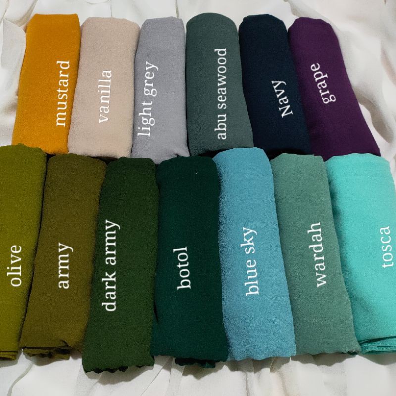 Pashmina Ceruty Baby Doll 165x75cm Premium