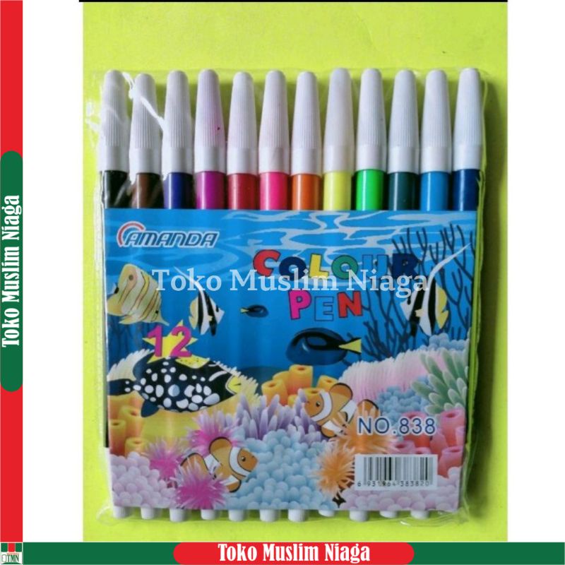 

Spidol 12 warna murah / coloring marker / kelir air / Cat Air