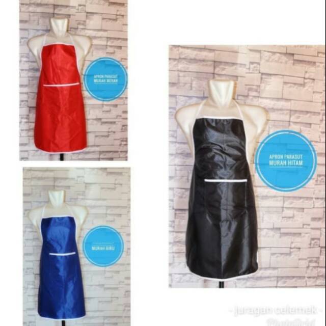 CELEMEK PARASUT TAHAN AIR APRON WATERPROOF UNTUK MASAK CUCI PIRING DLL