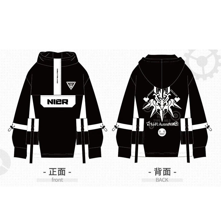 Nier Automata Hoodie Sweater Unisex Game Anime Wibu