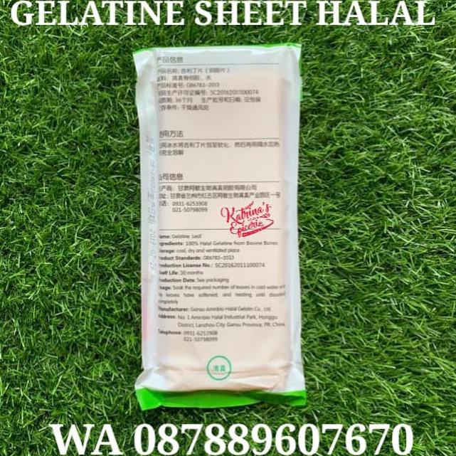 

GELATINE LEMBARAN HALAL 200 GRAM 40 PCS - GELATINE SHEET