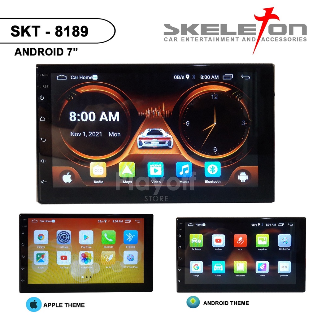 Voice Command Head Unit Android 7 inch Skeleton 8189 MirrorLink Bluetooth GPS