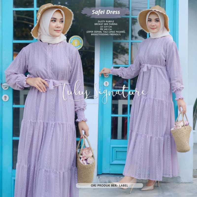 SAFEI DRESS BY TULUS SIGNATURE (DRESS MUSLIMAH) Dress wanita broklat rekomended