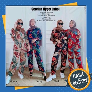 Oneset Setelan Baju Tidur Wanita Dewasa Setcel  Bahan Hyget Motif Janda Bolong