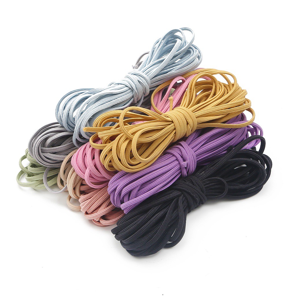 3.5mm 5M/lot 9warna Nylon Tali Elastis Cord String Strap Untuk Perlengkapan Aksesoris Jahit DIY Buatan Tangan