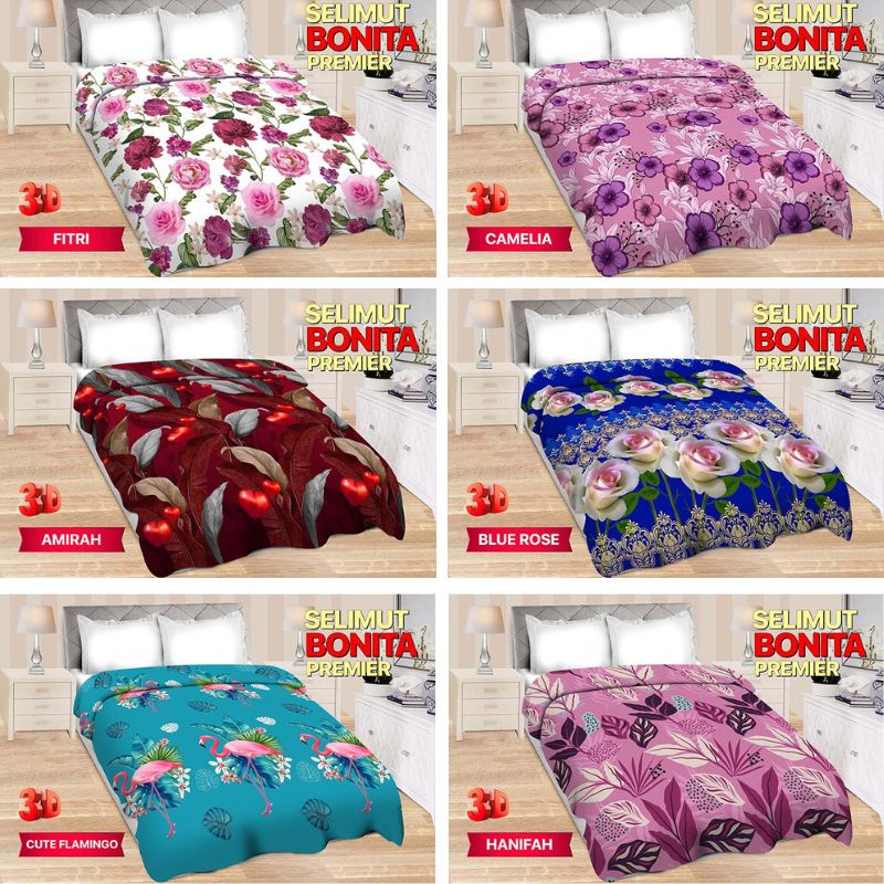 Rc Bonita Premier Selimut/Slimut Dewasa Minimalis dan Karakter Ukuran 160x200cm Murah
