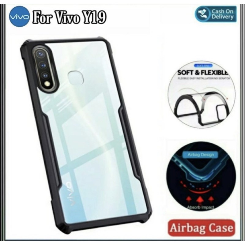 Case Fusion Vivo Y19 / U3 - Softcase Clear Armor Transparent ShockProof - UA