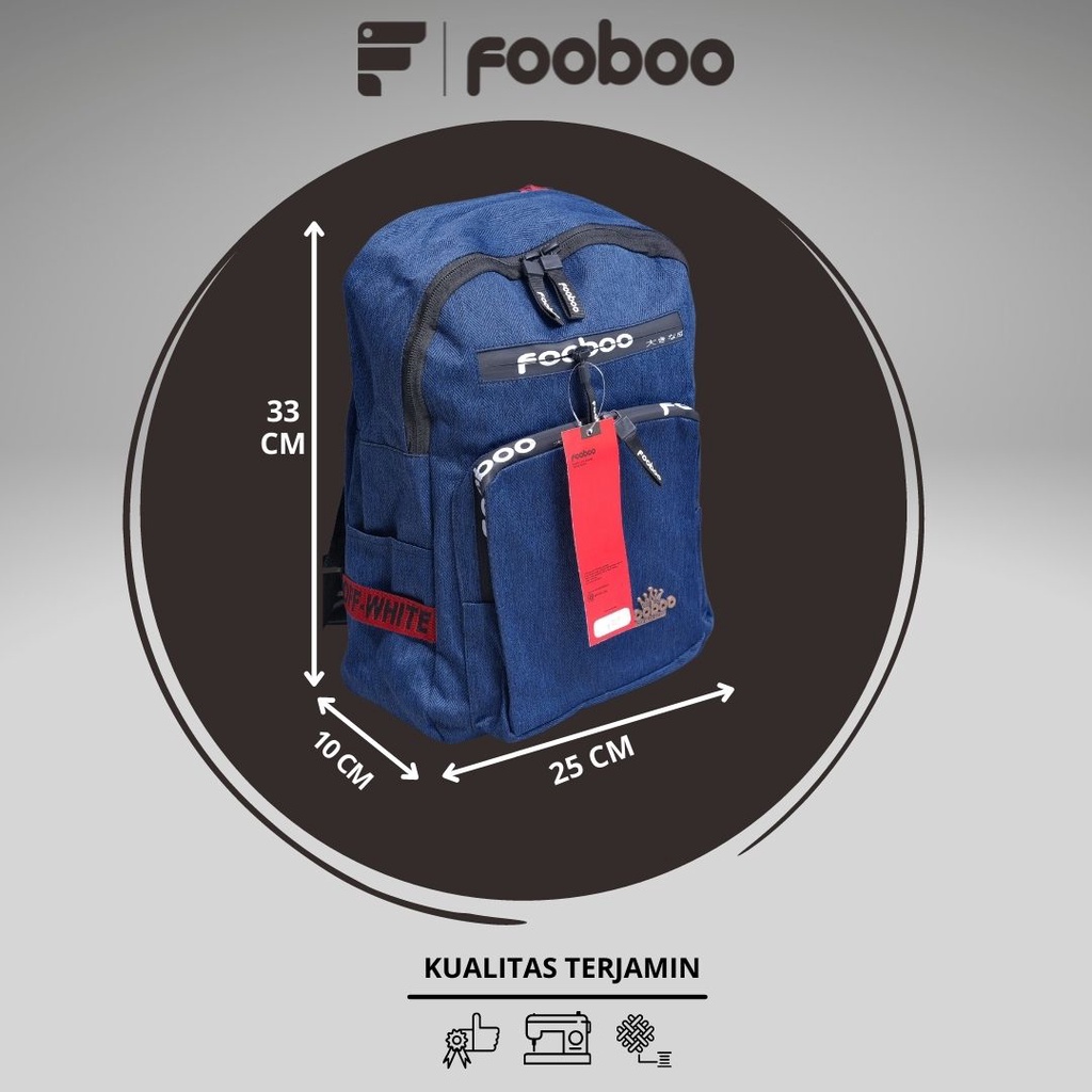 FOOBOO TAS RANSEL BACKPACK WANITA KOREAN STYLE