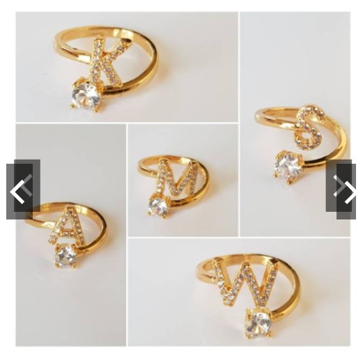 Deb's collection Cincin xuping / cincin alfabet / cincin huruf Xuping/ cincin inisial nama xuping