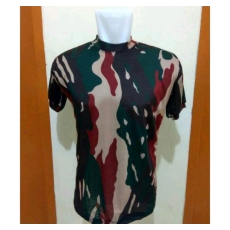 kaos loreng pendek kopassus