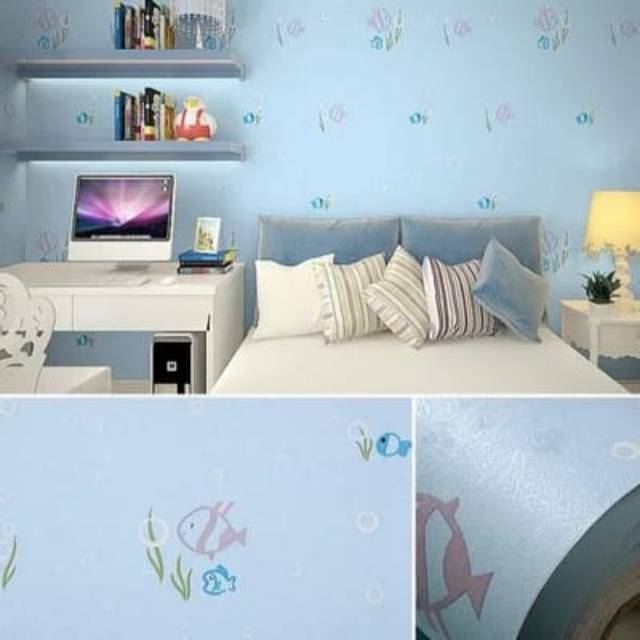 WALLPAPER DINDING MOTIF IKAN