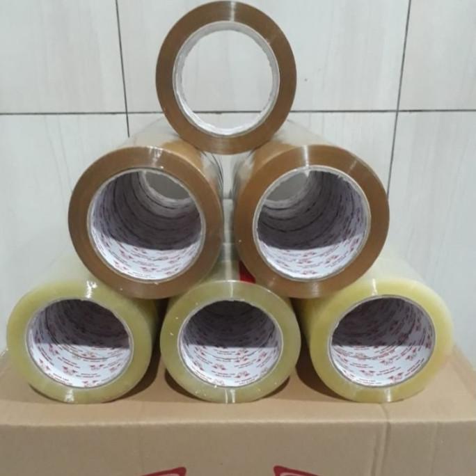 

Gojek Grab Lakban 45Mm X 100 Yard Full / Lakban Bening Coklat - Putih Termurah