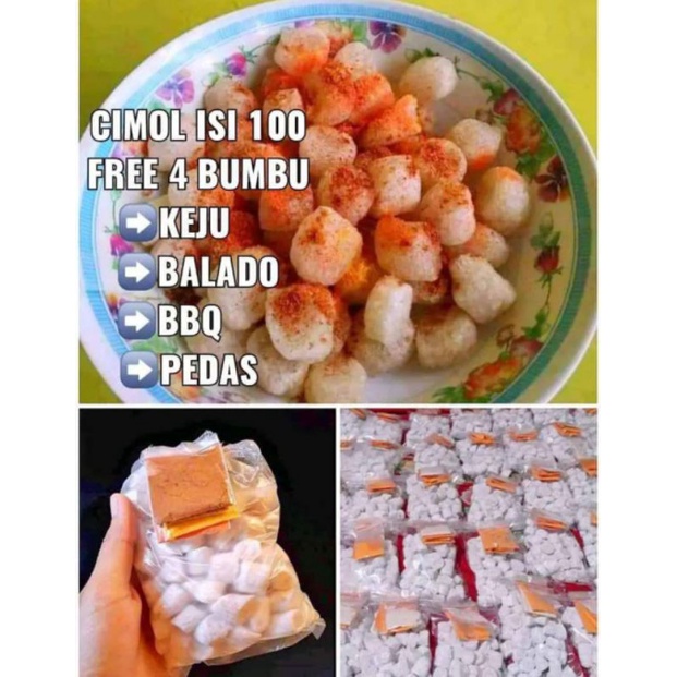 CIMOL FROZEN ISI 100 FREE 4 BUMBU TABUR/ CIMOL MENTAH