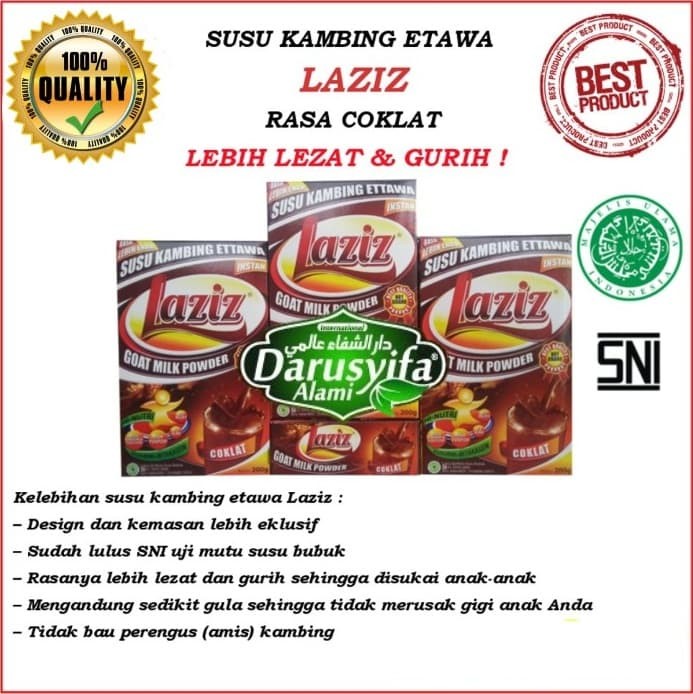 

Susu Kambing Etawa Laziz Rasa Coklat Lulus Sni Uji Mutu