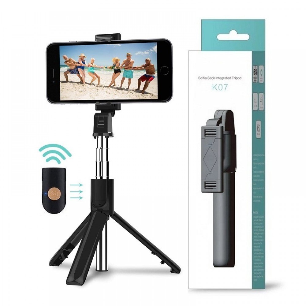 Tripod Selfie Stick 3 IN 1 K07 Tongsis HP Remote Bluetooth -ACS