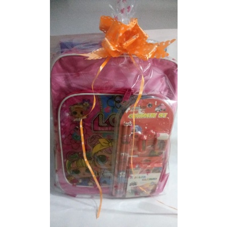 

paket stationery tas buku gambar stationery set dan crayon