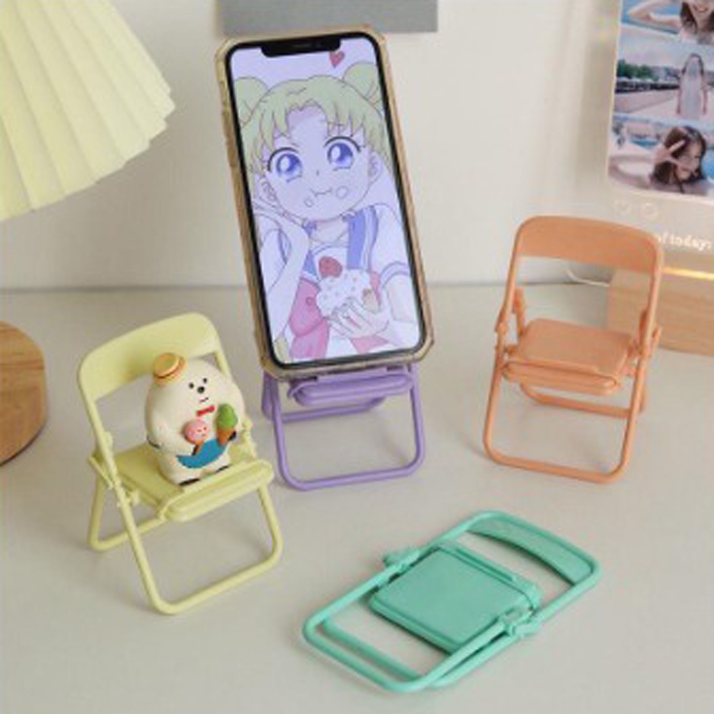 ❤GTB❤ Phone Holder Kursi / Folding Chair Stand Holder Phone Universal R666