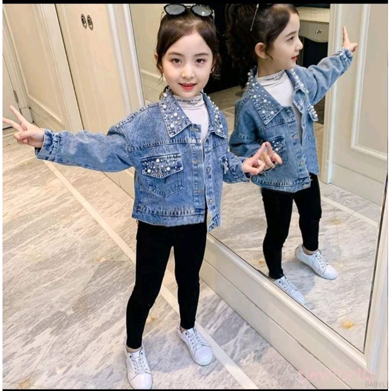 JAKET JEANS MUTIARA ANAK 2TH-10TH MODEL TERBARU