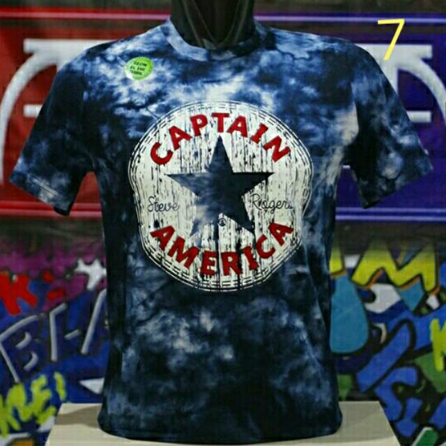 Kaos Superhero Wash dan Motif