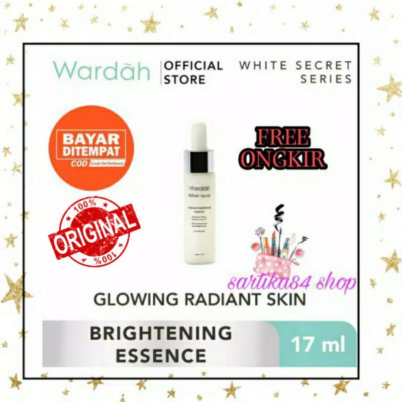Wardah White Secret Intense Brightening Essence 17 ml SERUM PERAWATAN WAJAH GLOWING PEMUTIH PENCERAH