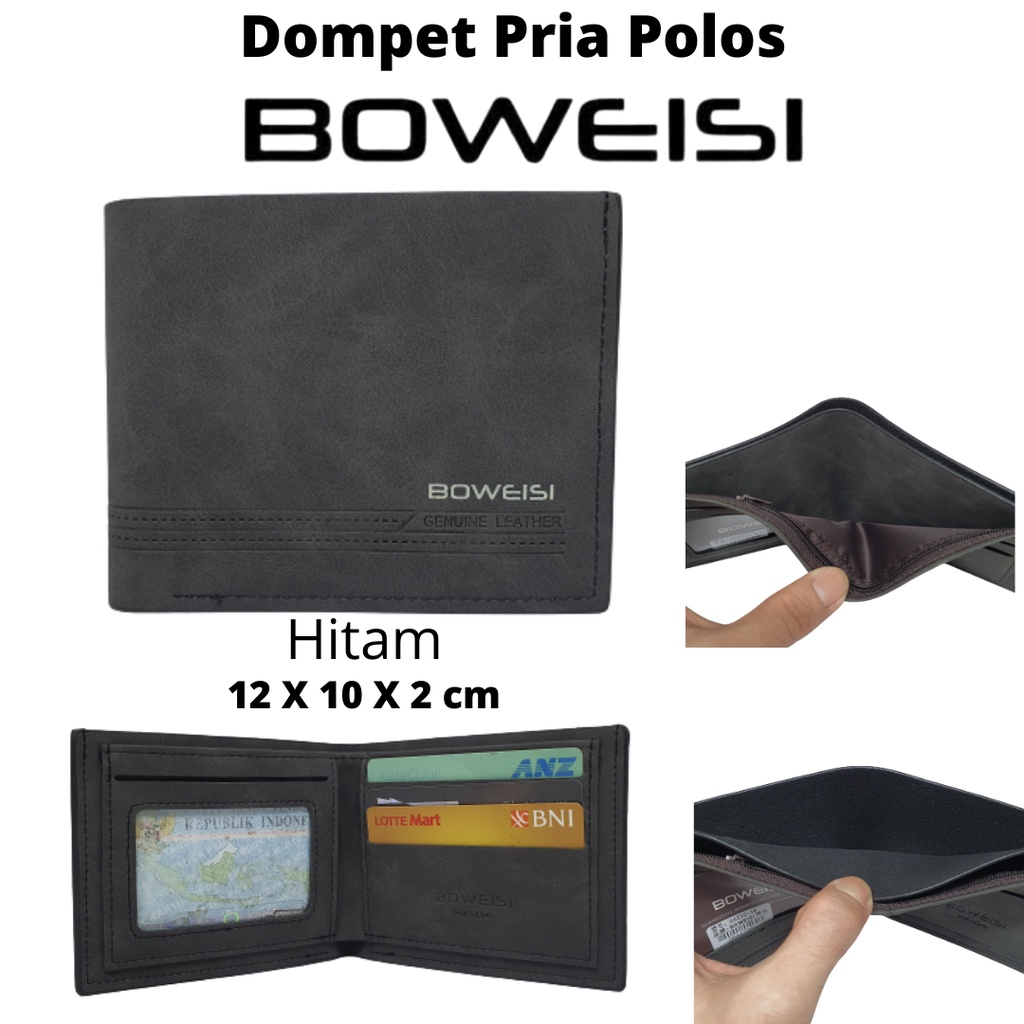 Dompet Pria Bovis Kulit Murah Tipis Keren dan Terbaru | Dompet Cowok Distro Import Kekinian(66235-1)