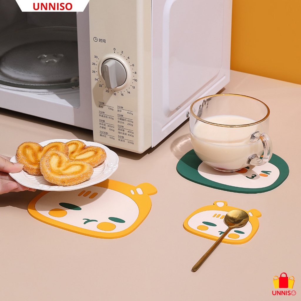 UNNISO - Tatakan Silicone Piring Anti Panas Table Pad Karakter Lucu TS1