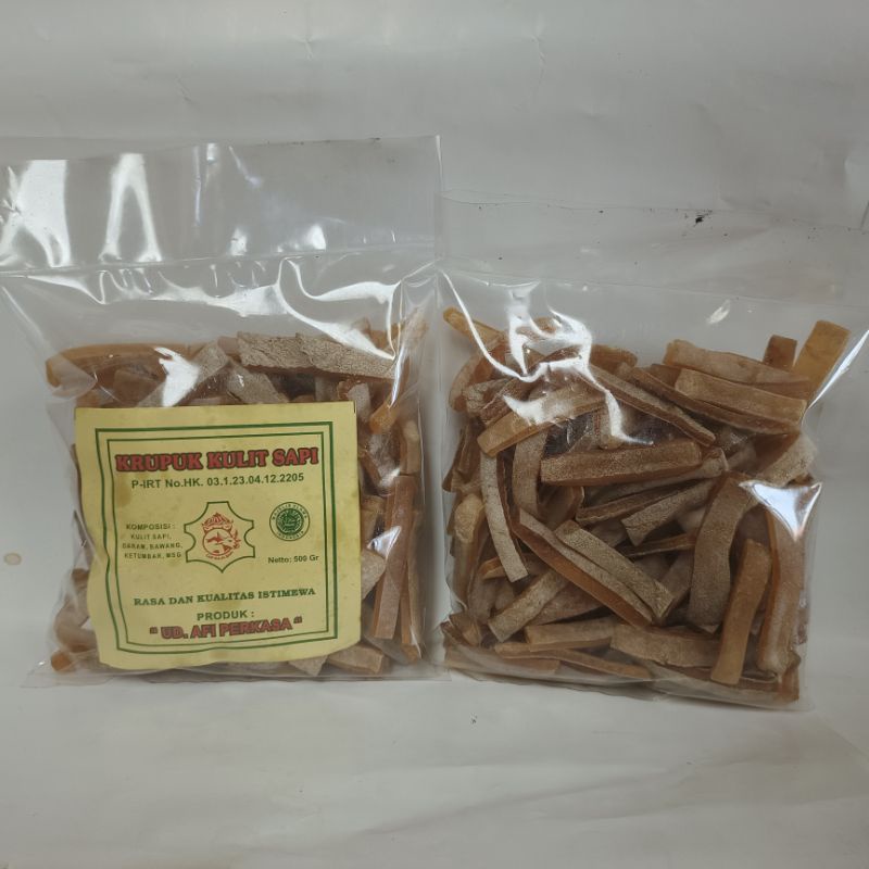 

krecek Rambak stik tebal lokal krupuk kulit sapi (500gr)